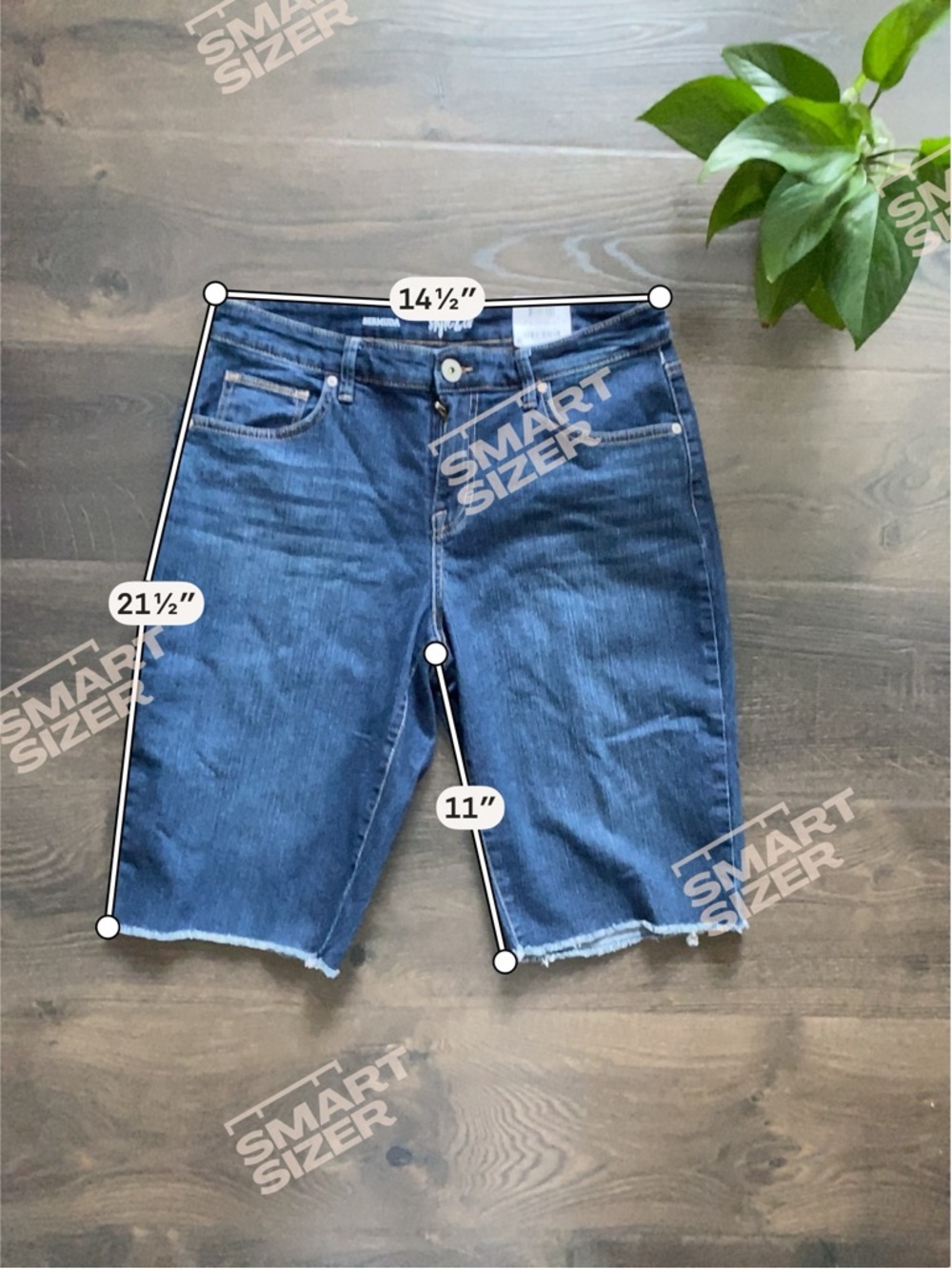 Style & Co. Dark Indigo Denim Cut Off Bermuda Shorts Casual Summer Size 10 - Picture 6 of 6
